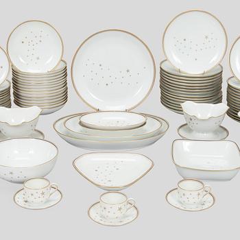 Dinner service, 86 pieces, “Milky Way”, Bing & Grøndahl, Denmark.