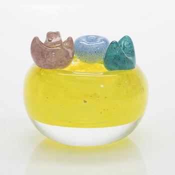 Tiina Nordström, konstglas, signerad Tiina Nordström, Iittala.