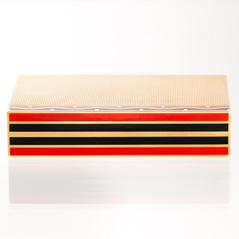 A VAN CLEEF & ARPELS CASE, 18K gold, enamel, c. 1930s.
