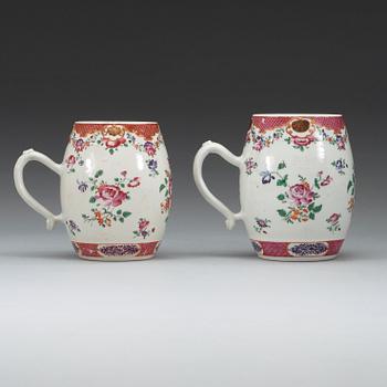 A set of two famille rose jars, Qing dynasty, Qianlong (1736-95).