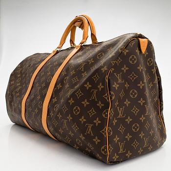 Louis Vuitton, a Monogram Canvas 'Keepall 55' weekend bag.