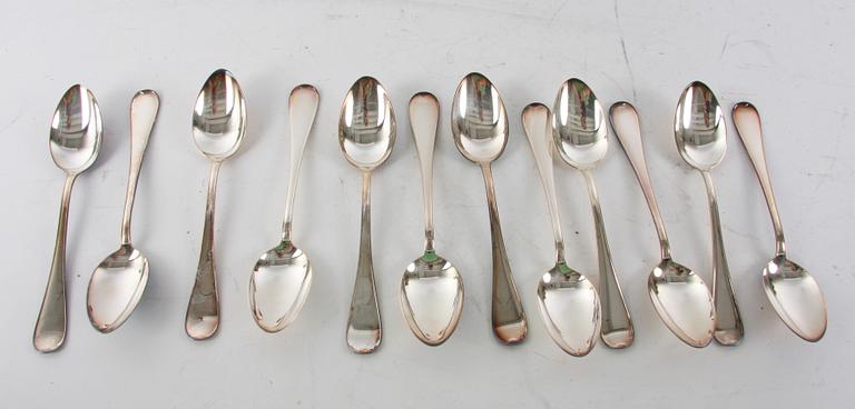 SKEDAR, 12+12+13, silver, modell "Svensk" rund.