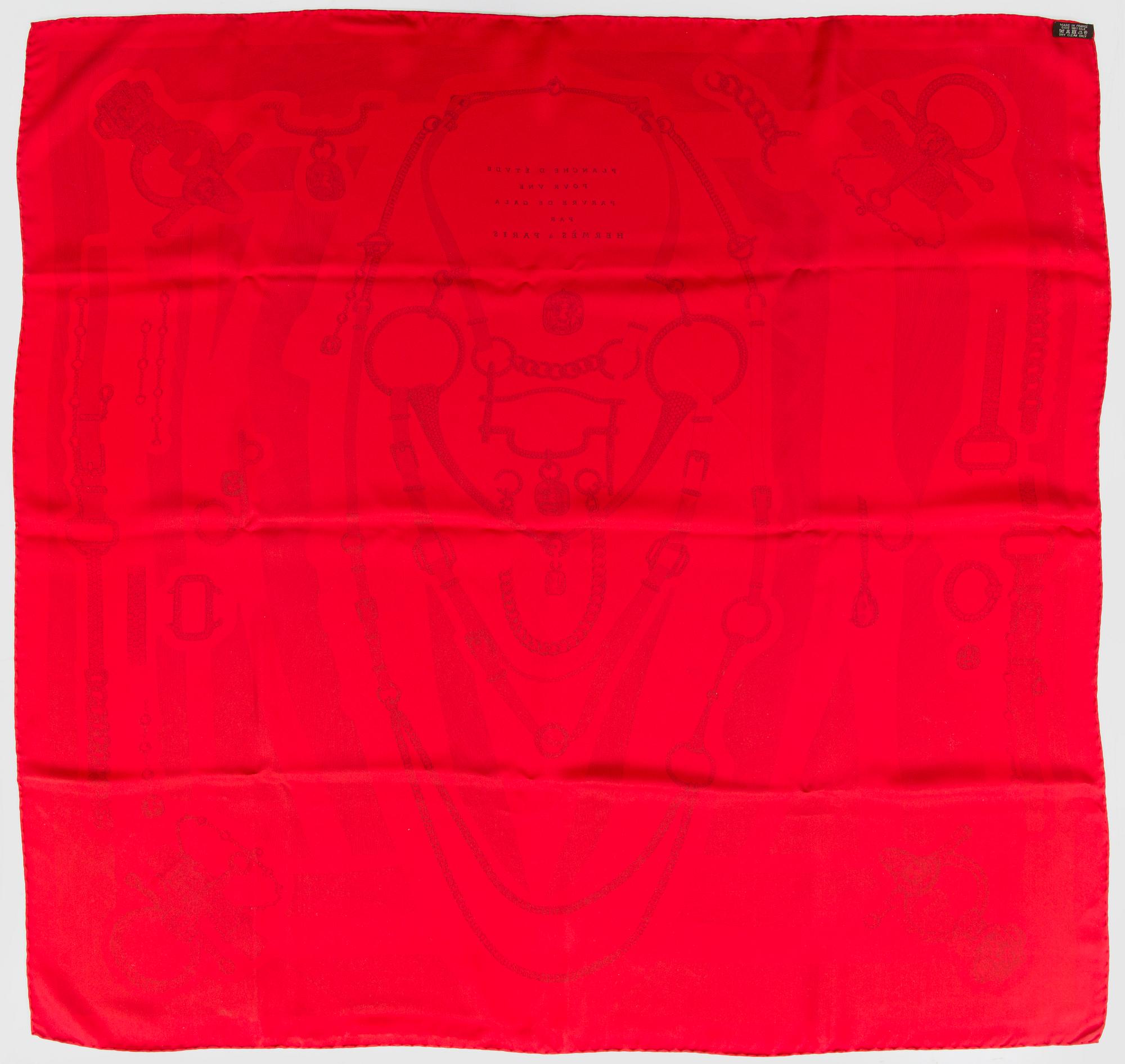 Hermès, an 'Etude Pour une Parure de Gala' silk scarf.