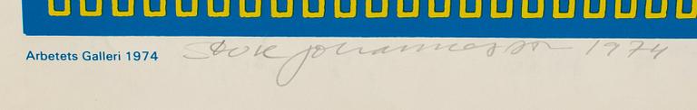 STURE JOHANNESSON, computer art signed and dated 1974.