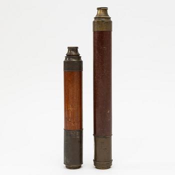 Two telescopes 18th/19th century.