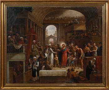 BENGT NORDENBERG, oil on canvas, copy of Pehr Hörberg, signed and dated 1876.