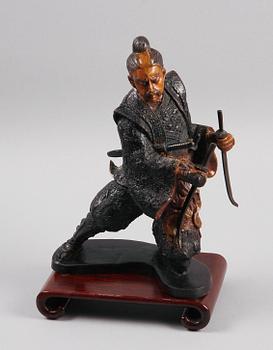 SKULPTUR, patinerad brons, Japan. 1900-tal.