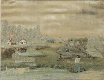 Side embroidery, E.C. Kinnander, 1822.