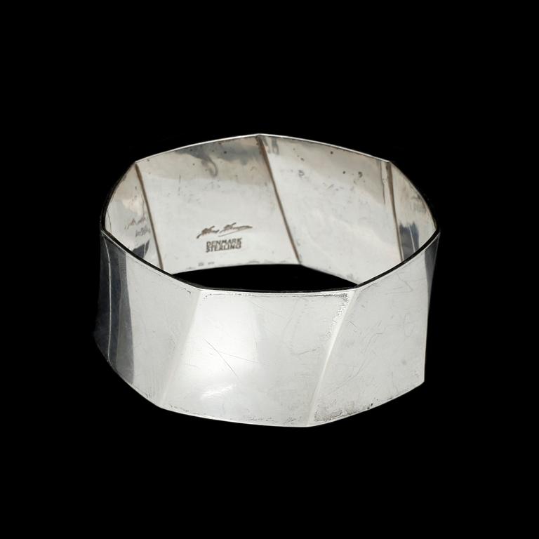 ARMRING, sterlingsilver, Hans Hansen, Danmark, vikt 73g.