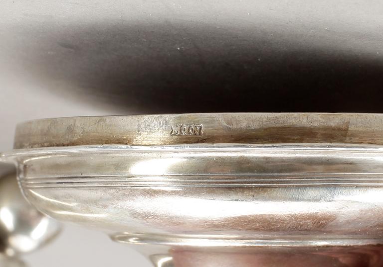 BÄGARE, silver, Frankrike, 1700/1800-tal. Vikt 470 gram.