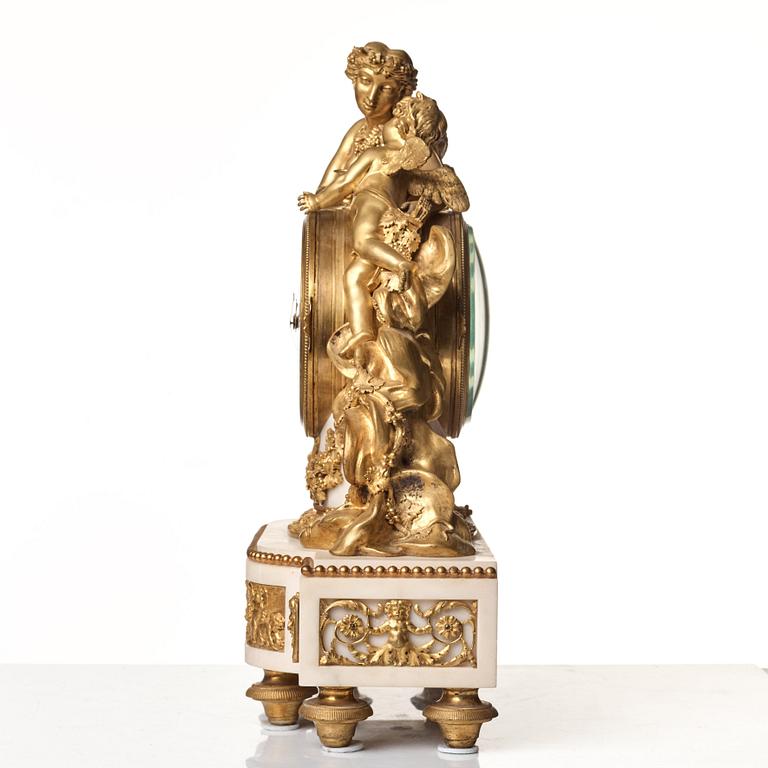 A Louis XVI-style mantelclock marked Antide Janvier A Paris.