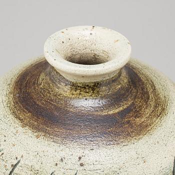 A mid 20th century stoneware vase by Anders Bruno liljefors, signed, Gustavsberg.