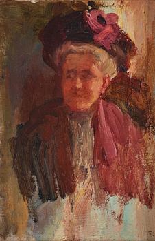 673. Karin Stackelberg - Lagerberg, Woman in a hat.