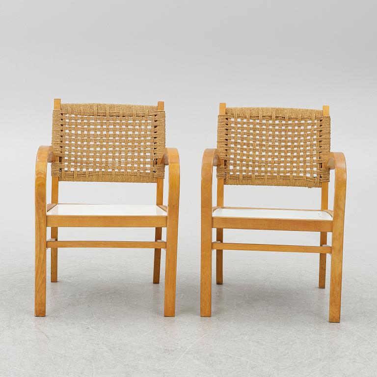 Axel Larsson, a pair of armchairs, presumably Bodafors, Sweden, 1930's.