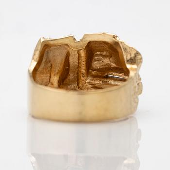 Björn Weckström, ‘Turmalinbro’ ring in 18K gold and tourmaline, Lapponia.