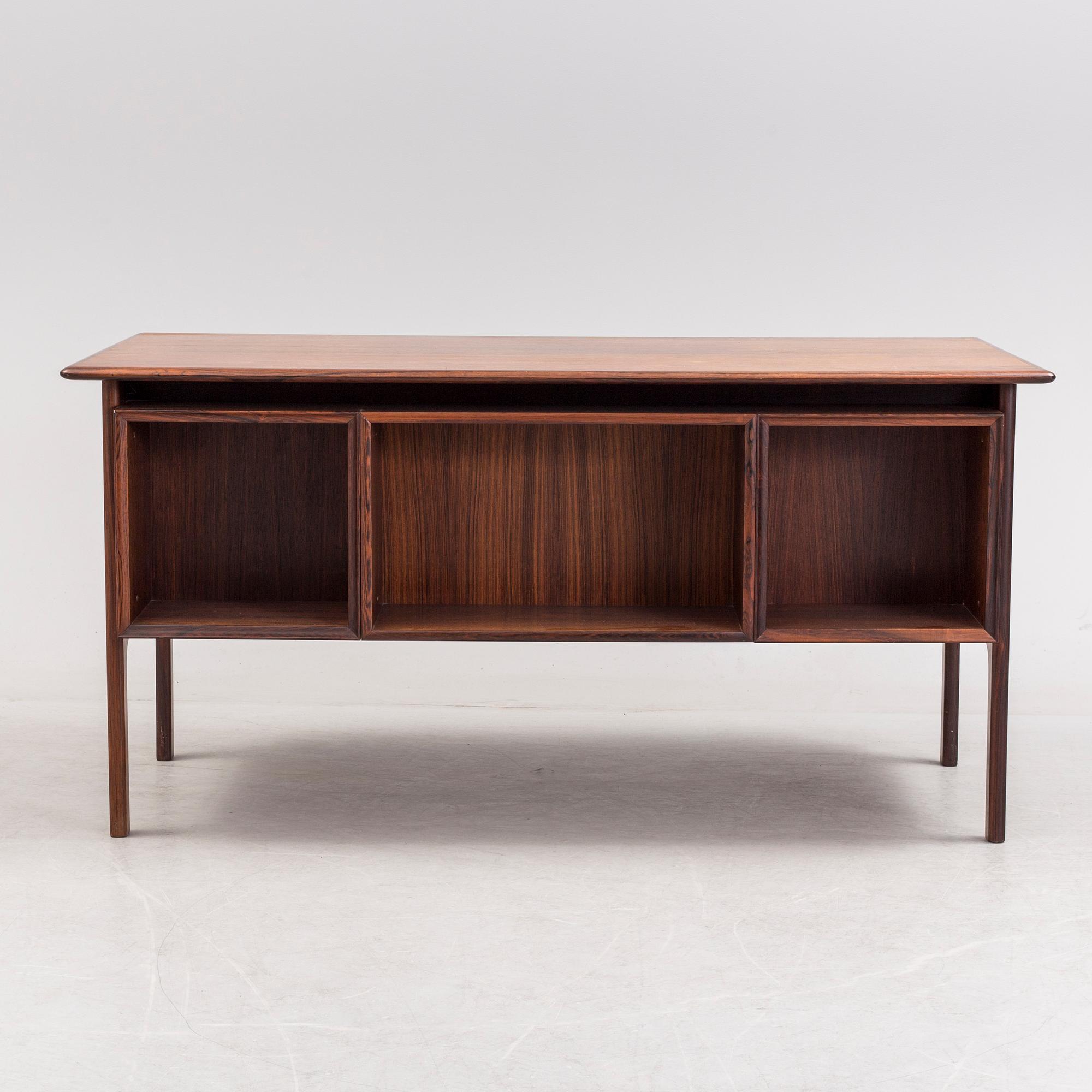 A 1960´s  Danish writing desk veneered with jakaranda, possibly designed by Arne Vodder.