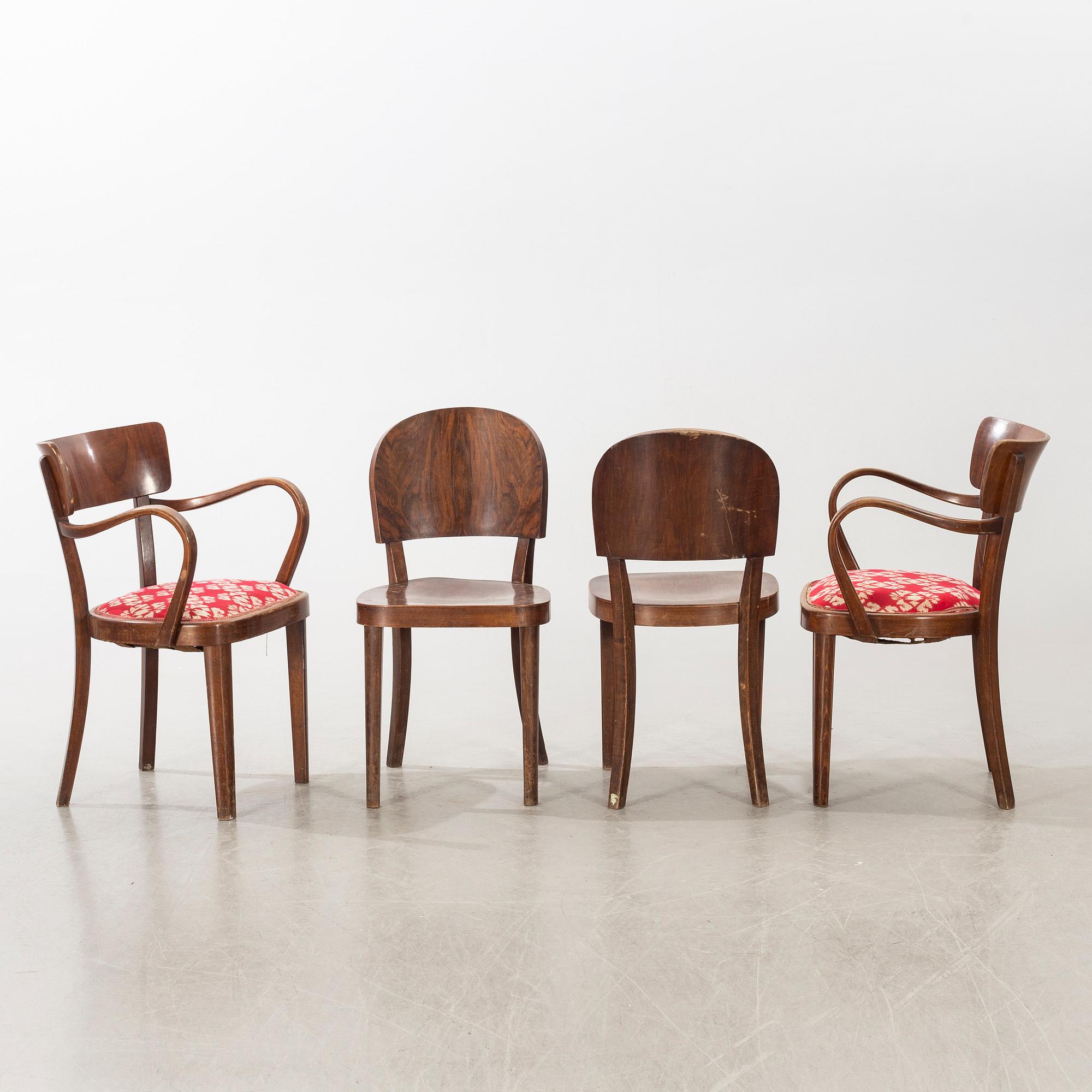 KARMSTOLAR ett par samt STOLAR ett par 1930/40-tal.