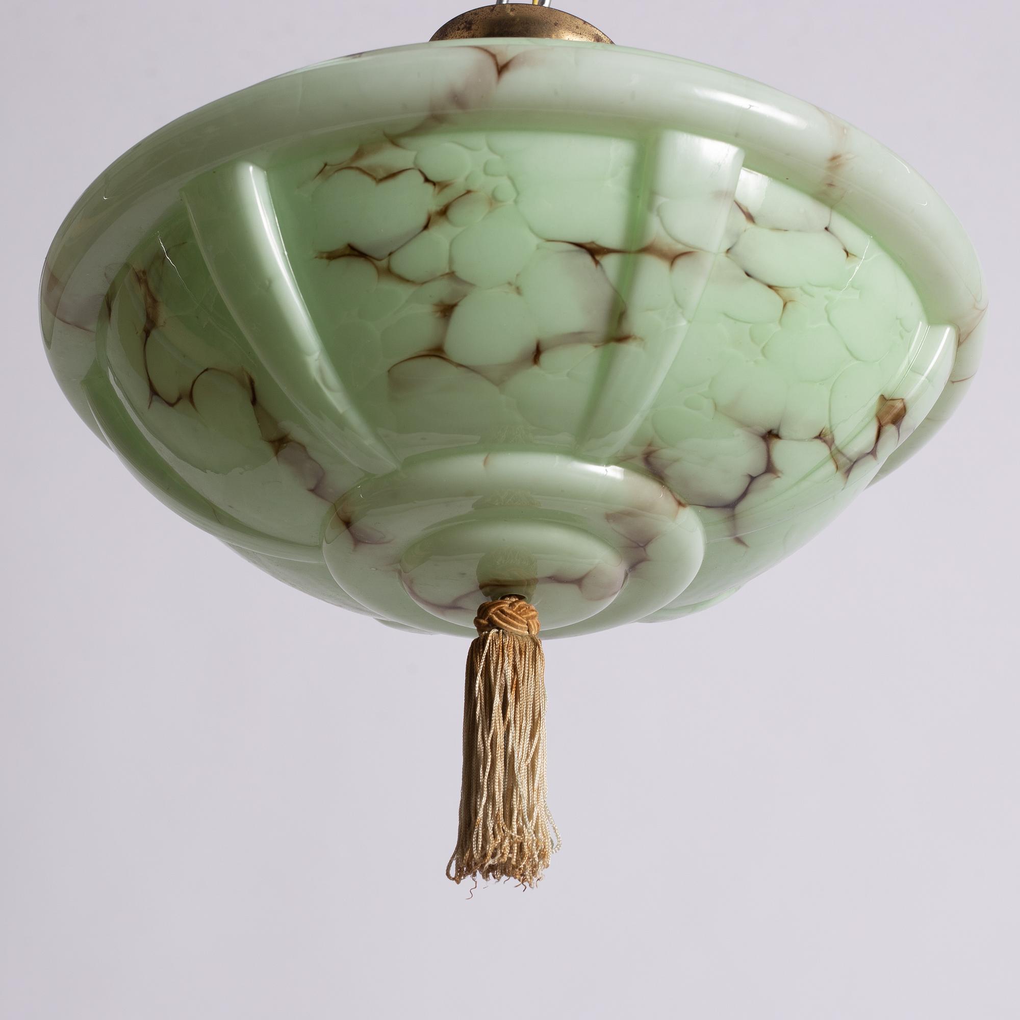 A Swedish Grace ceiling lamp, 1920s/30s.