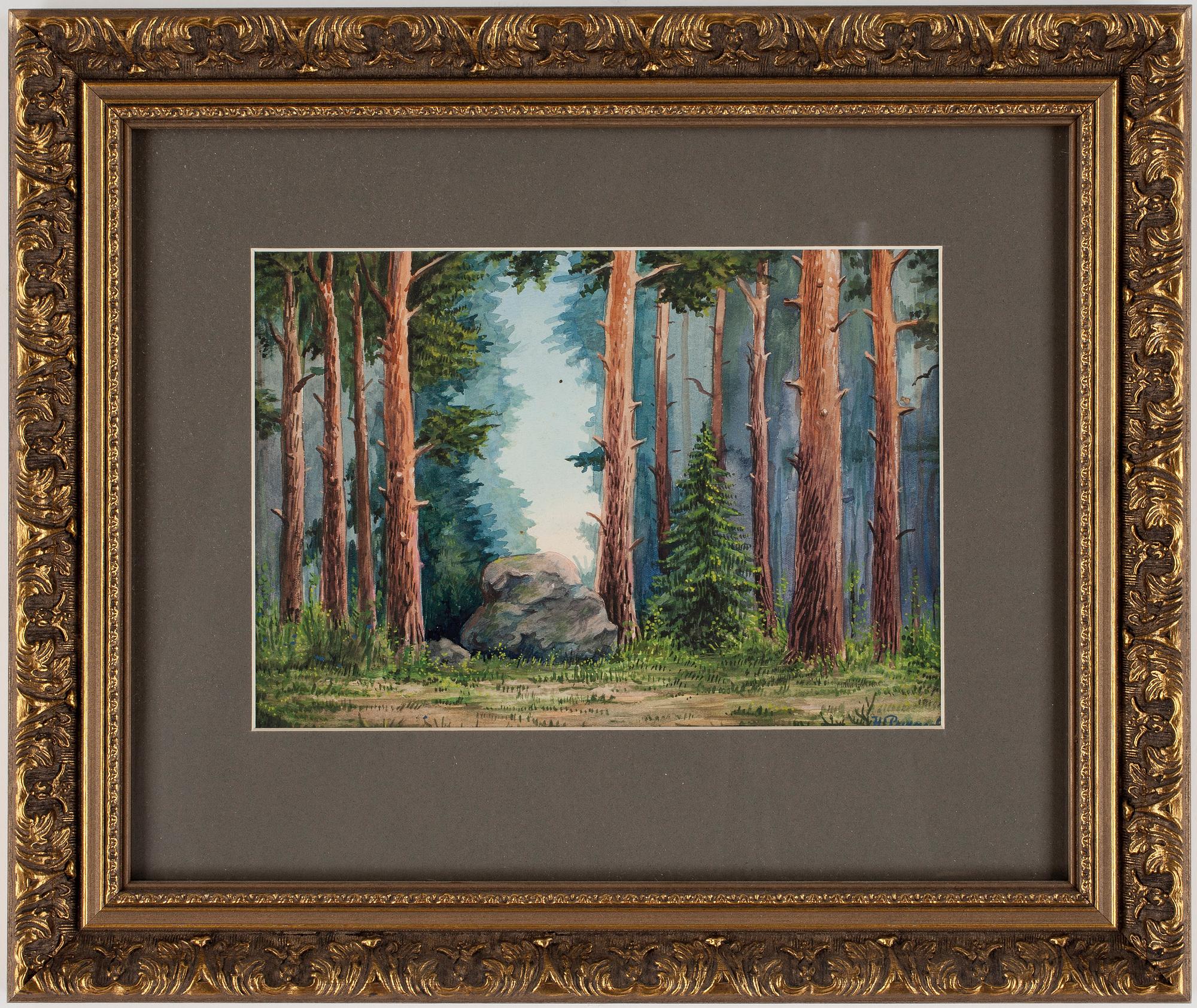 NIKOLAI RYKALOFF, akvarell, signerad.