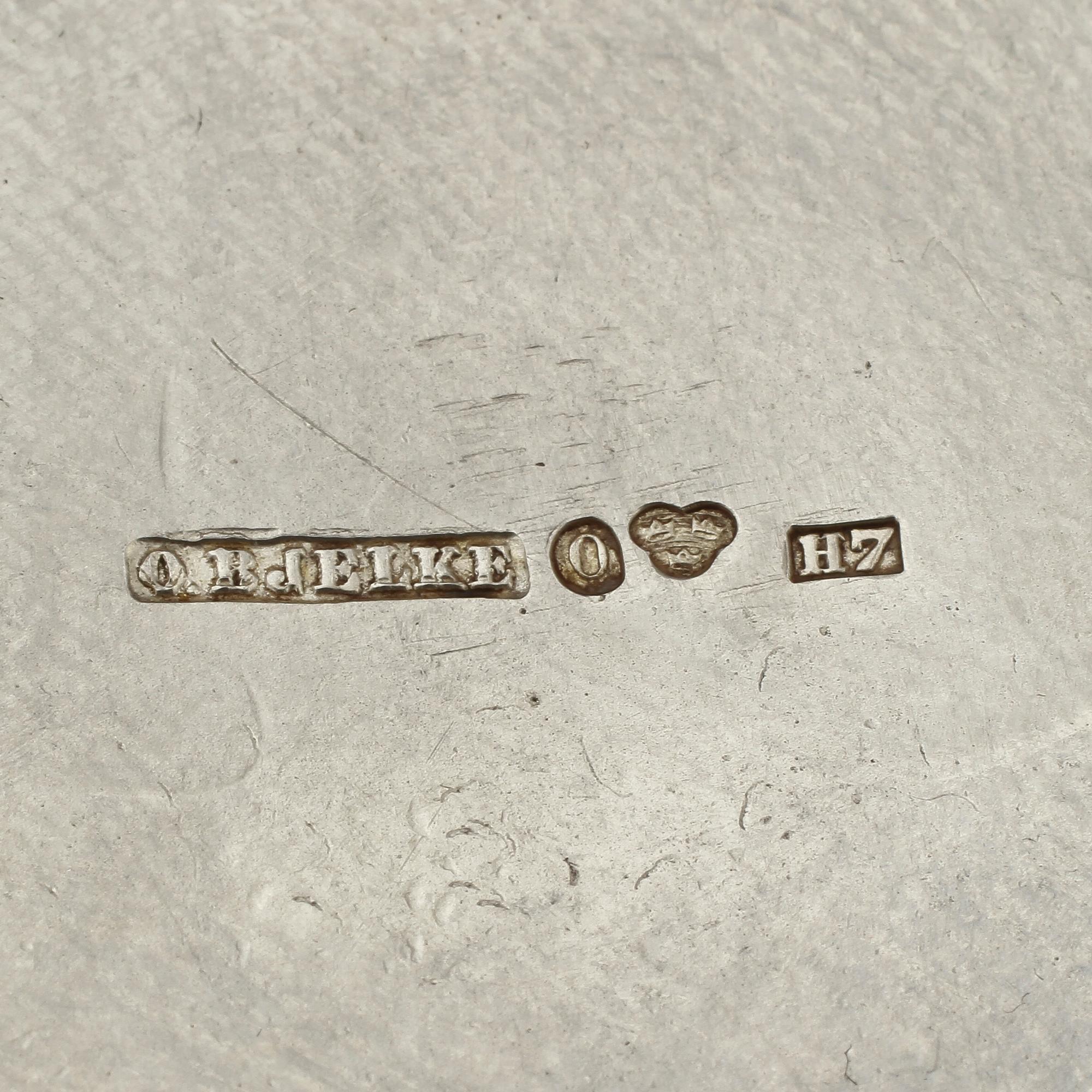 BÄGARE, 10 st, silver bl a Johan Stras, Stockholm, 1794. Tot vikt 640 g.