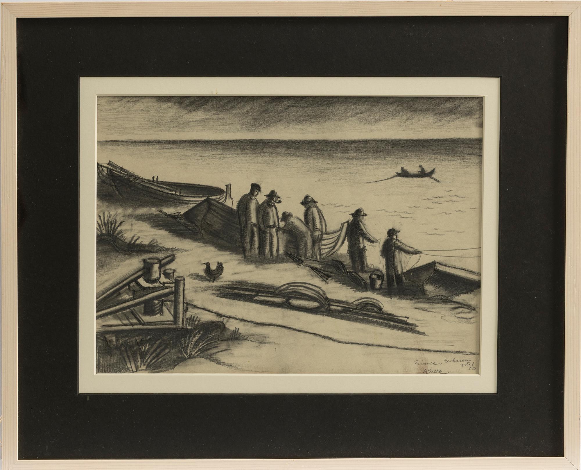 Axel Kulle, Coastal scene, Baron Rehusen, Ystad.