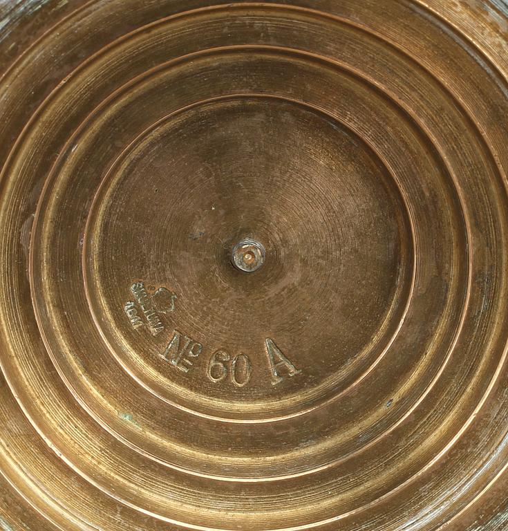 CASSOLETTER, ett par, mässing, no 60 A, Skultuna, 1900-tal.