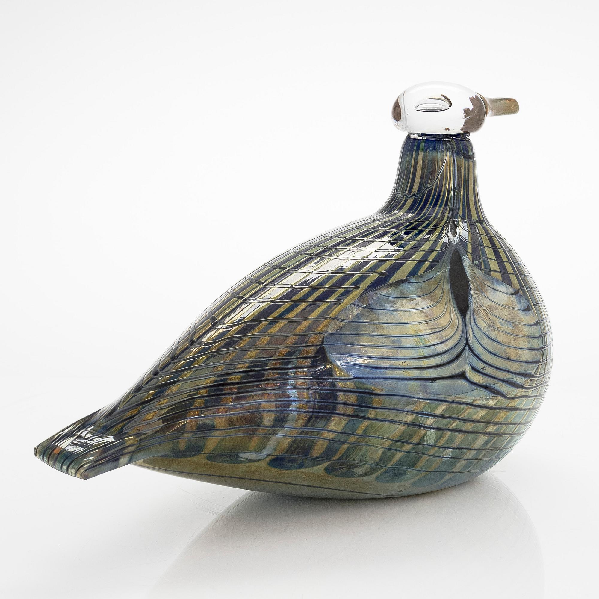 Oiva Toikka, glassfågel, signerad Oiva Toikka Nuutajärvi Notsjö 427/1000.