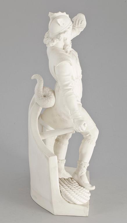 FIGURIN, parian, Gustavsberg 1896. Stämpelmärkt.