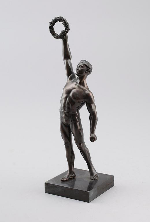 SKULPTUR, patinerad metall, 1900-talets första hälft.