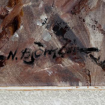 NILS BJÖRKQVIST, olja på duk, signerad.