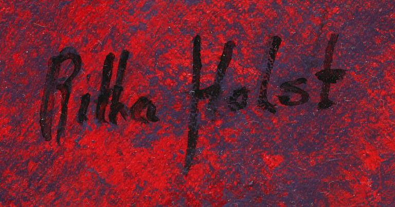 RITHA HOLST, olja på duk, sign, a tergo dat 2004.