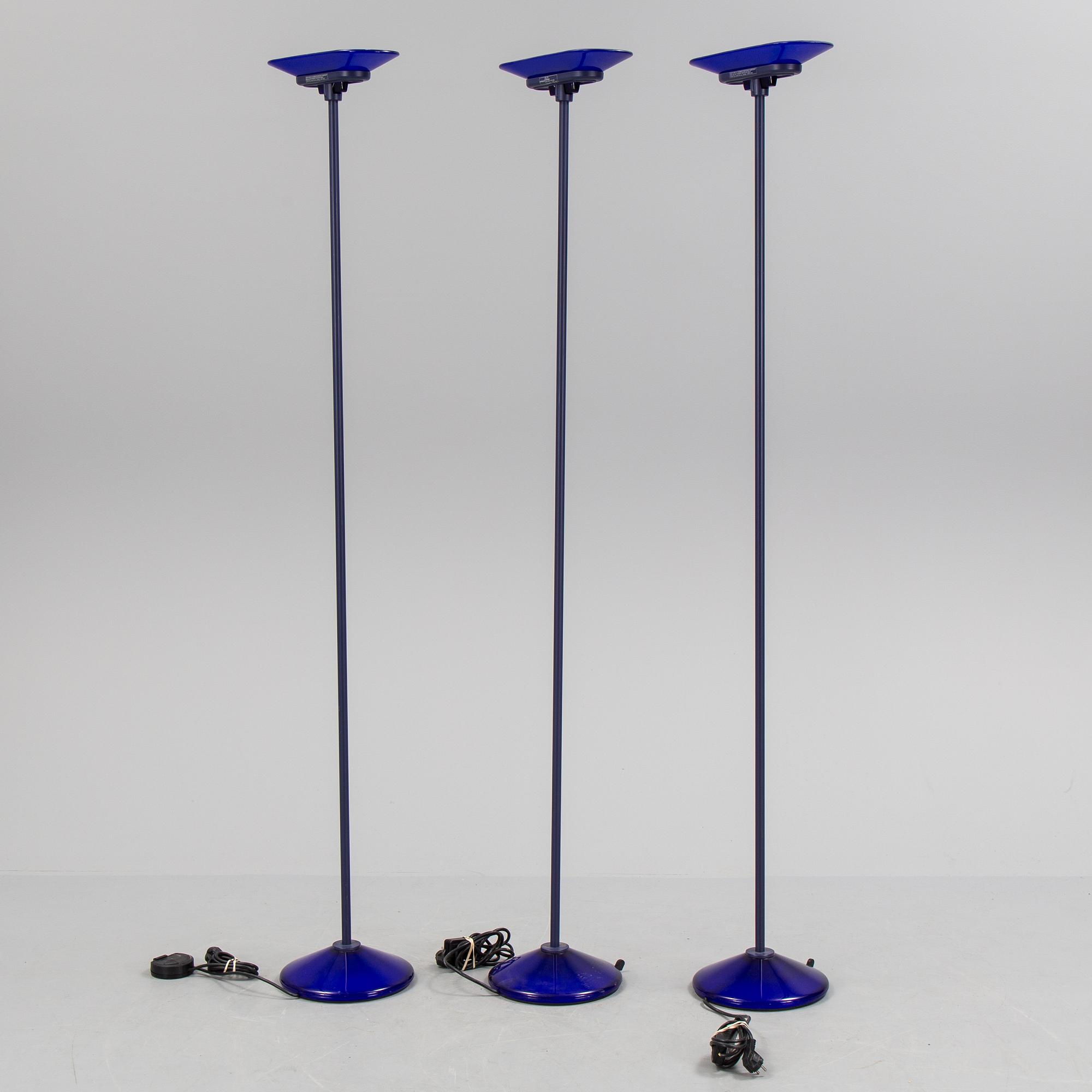 Three "Jill 380" uplights by Arteluce, late 20th century.