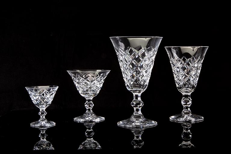 Fritz Kallenberg,a 72 pcs "Rut" glass service from kosta Boda later part of the 20th century.