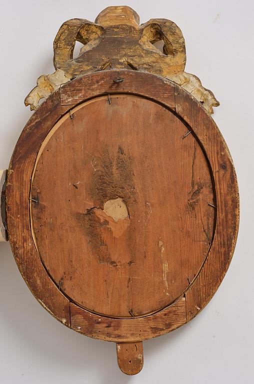 A Gustavian girandole mirror, Stockholm, late 18th century.