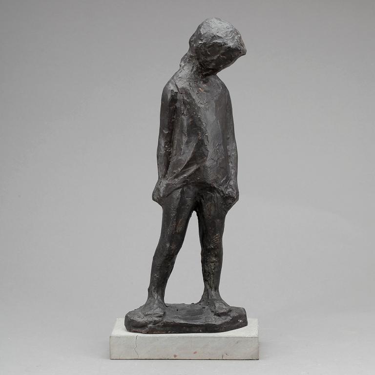 ANDERS OLSON, skulptur, kvinna, brons, signerad.