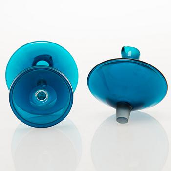 NANNY STILL 1960s Harlekiini vinegar and oil carafe, model 1740, Riihimäen Lasi Oy.