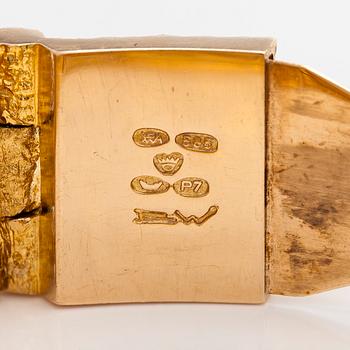 Björn Weckström, a 14K gold 'Velvet clouds' bracelet for Lapponia 1968.