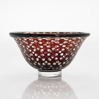 Edward Hald, a 'Graal' glass vase, signed Orrefors, S-graal 1701 L Edward Hald.