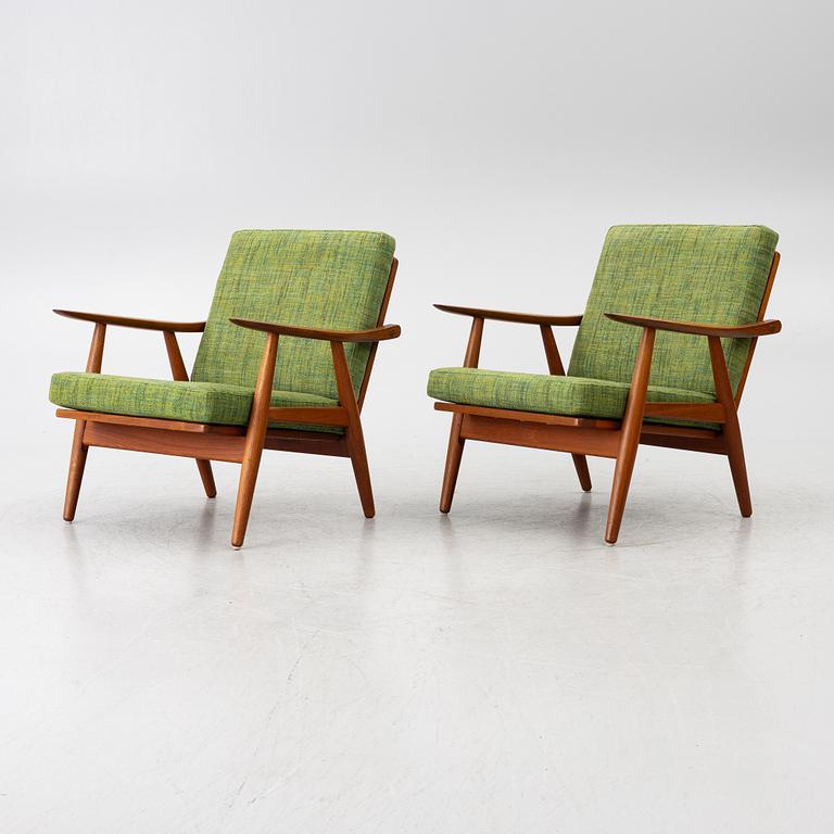 Hans J. Wegner, Armchairs, a pair, “GE 240”/“Cigarren”, Denmark, 1960s.