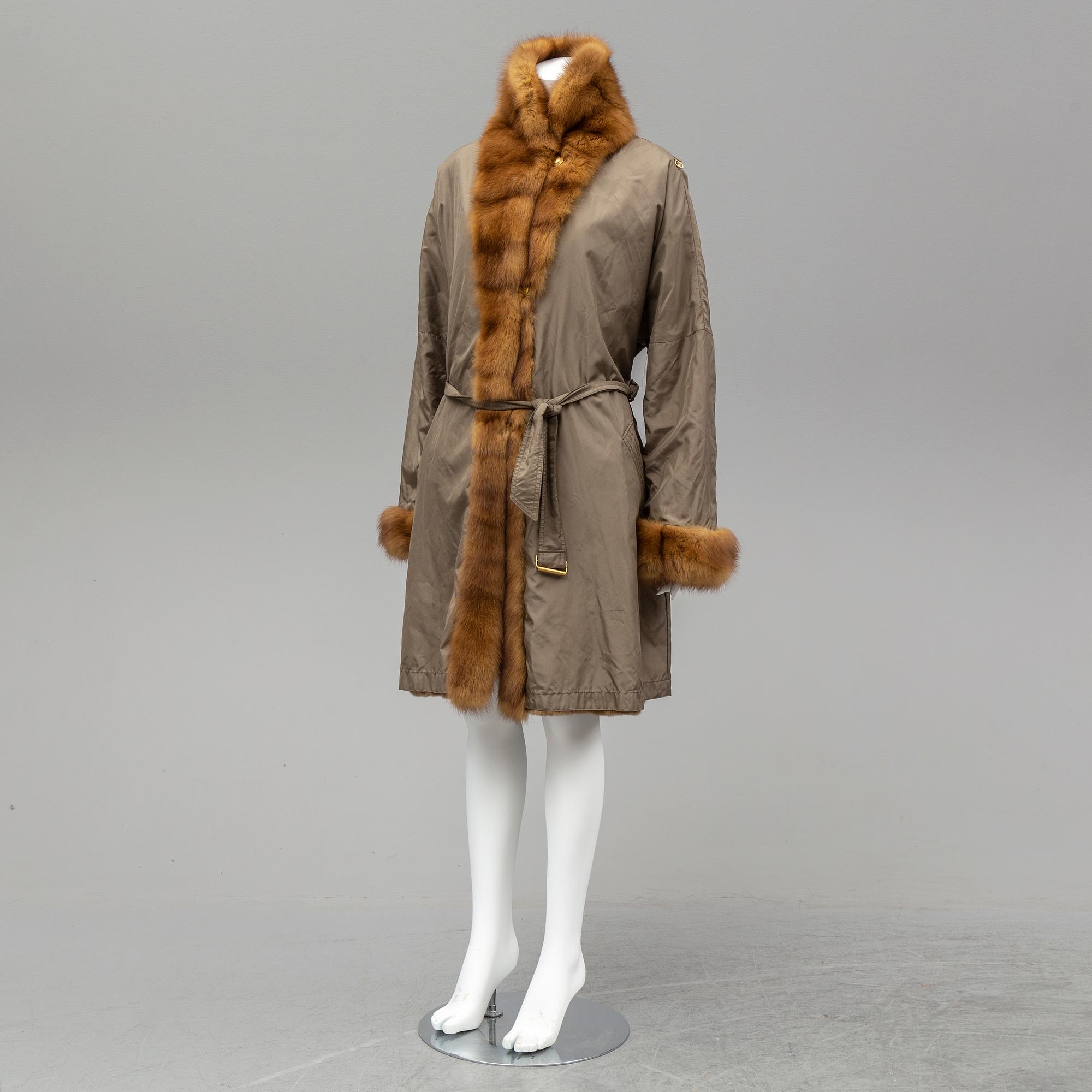GRUNSTEIN a rabbit and mink fur coat Finland size M. Bukowskis