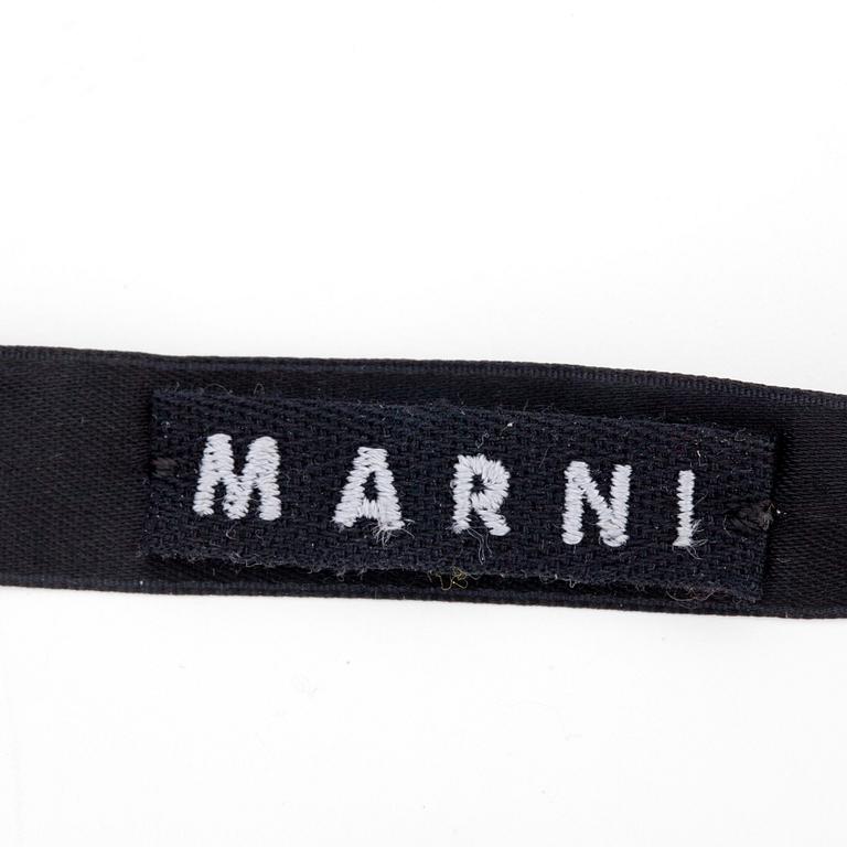 MARNI, a metal and silk necklace.
