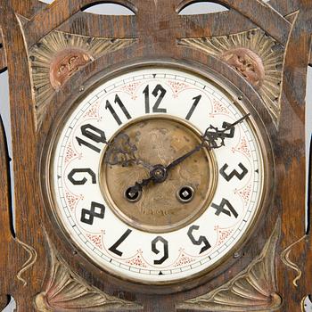 A Gustav Becker art nouveau wall clock, Germany early 20th century.
