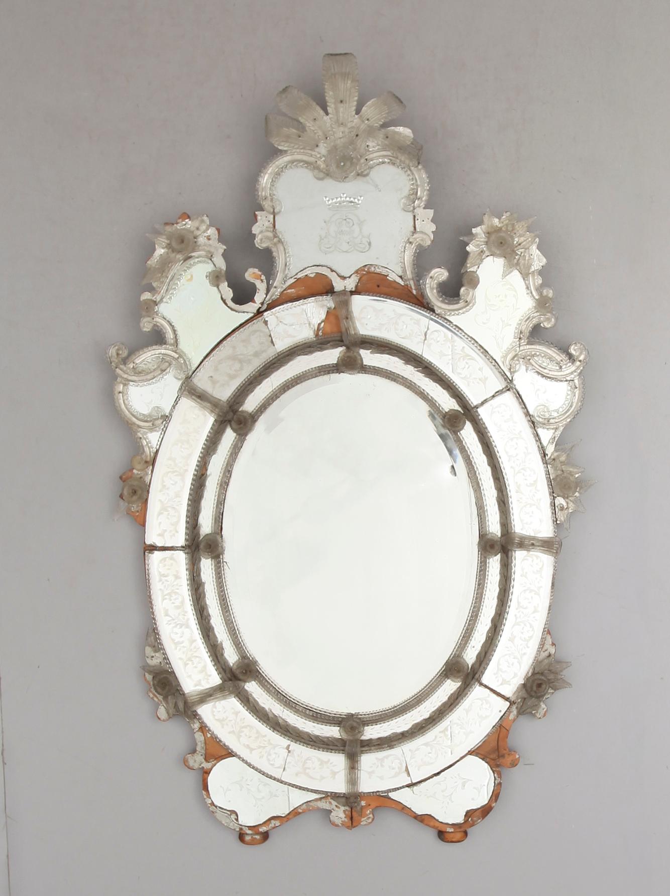 SPEGEL, venetiansk stil, 1800-/1900-tal.