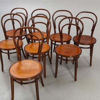 Chairs, 8 pcs, bentwood, first half of the 20th century.