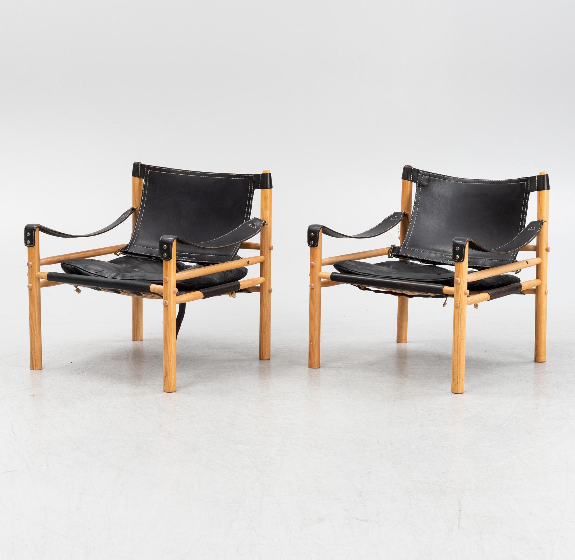 Arne Norell, a pair of 'Sirocco' armchairs, Norell Möbler AB, Sweden, second half of the 20th century.