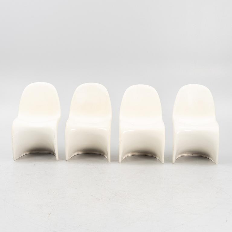 Verner Panton, stolar, 4 st, "Panton chair", Herman Miller, 1971-77.