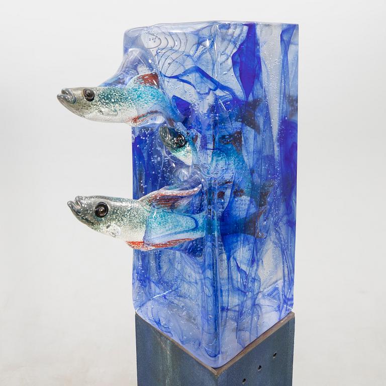 Kjell Engman, skulptur, signerad  Kosta Boda Unique.