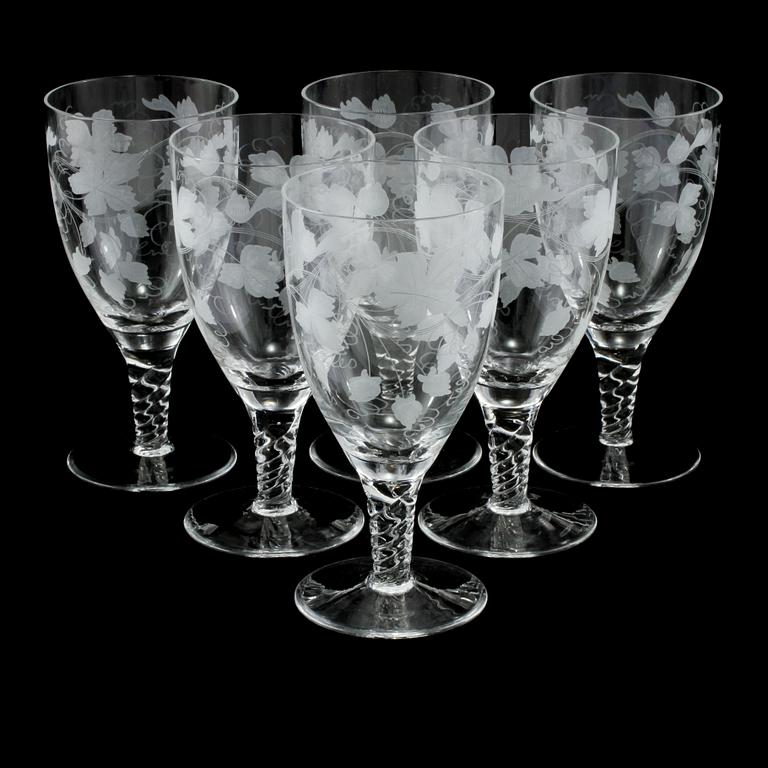 VINGLAS, 6 st, 1900-talets andra hälft.