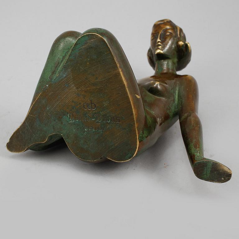 FIGURIN, patinerad brons, Ystad Brons, 1900-tal.
