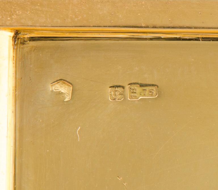 CARTIER ETUI, 18K guld, vit emalj, importstämplar Jacques Cartier, London 1927-33.
